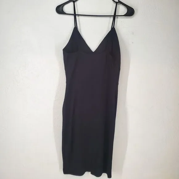 Baddie It Girl Sexy Mob Wife Black Bodycon Figure Hugging Mini Dress  Size Large - Picture 4 of 6